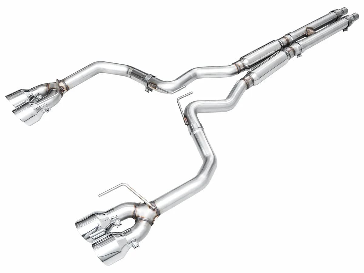 AWE SwitchPath™ Exhaust for S650 Ford Mustang Dark Horse - Quad Diamond Black Tips