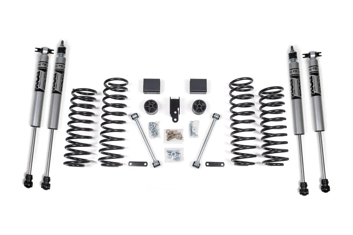 2012-2018 Jeep JK 4dr 3 Suspension Lift Kit - Front Coil Rear Coil - Fox 2.0 Adventure Series Shocks