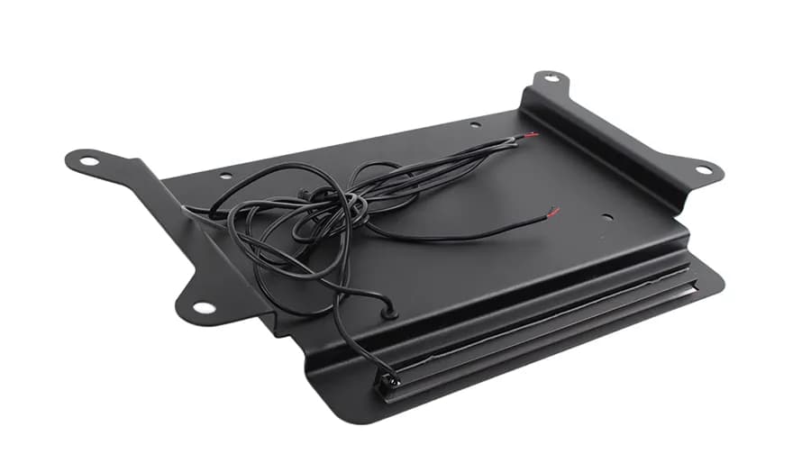 Jeep JK BackSide License Plate Mount with LED's 07-18 Wrangler JK Textured Black Kentrol