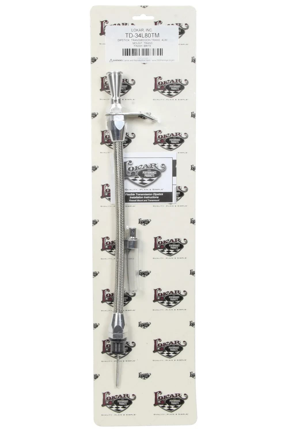 Hi-Tech Flexible Braided Transmission Dipstick; Transmount; Incl. Flexible Dipstick/Funnel Adapter/Braided Stainless Outer Housing; Stainless Steel Finish;