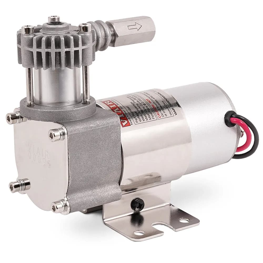 95c Stealth Black Compressor Kit W/External Check Valve & Omega Style Mounting Bracket(12v 9% Duty)