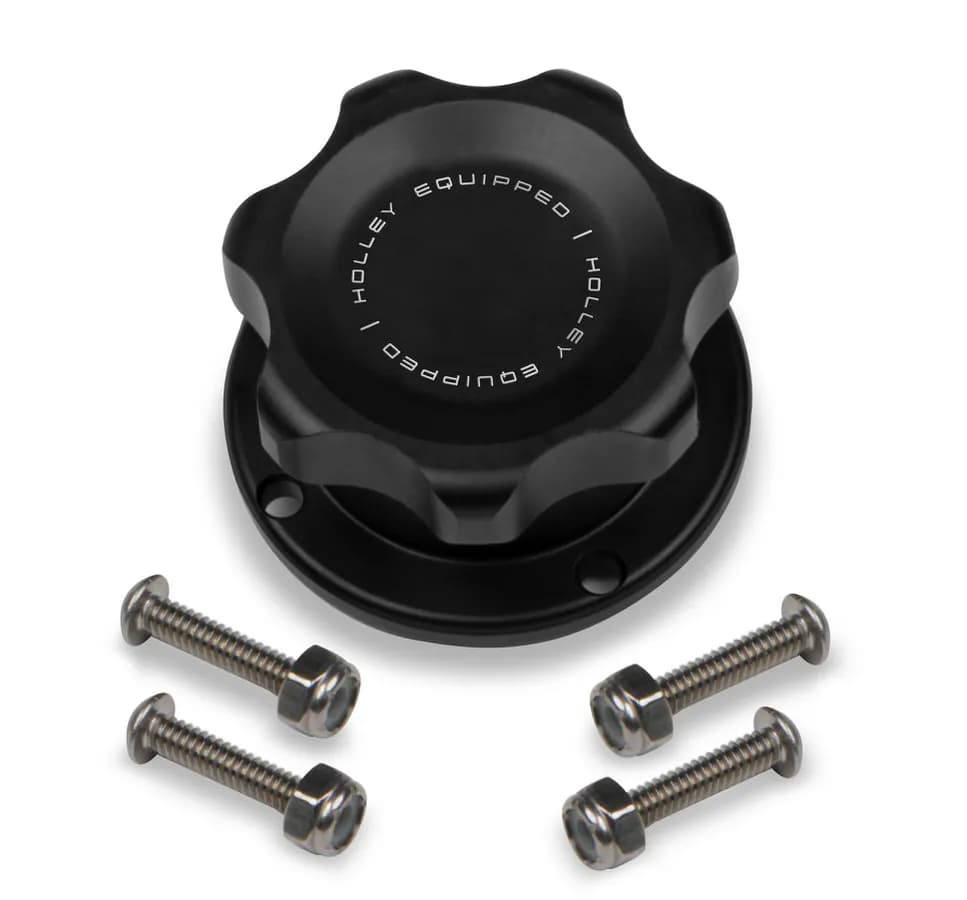 Billet Fill Cap w/ 4 Bolt Flange Holley