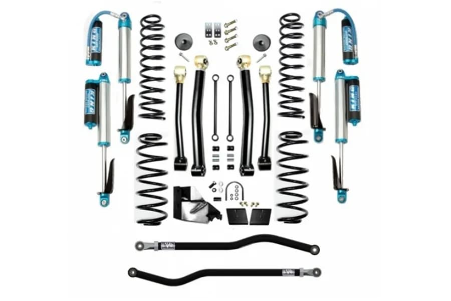 EVO Manufacturing 3.5in Enforcer PLUS Stage 3 Lift Kit w/ King 2.5 Shocks - JL