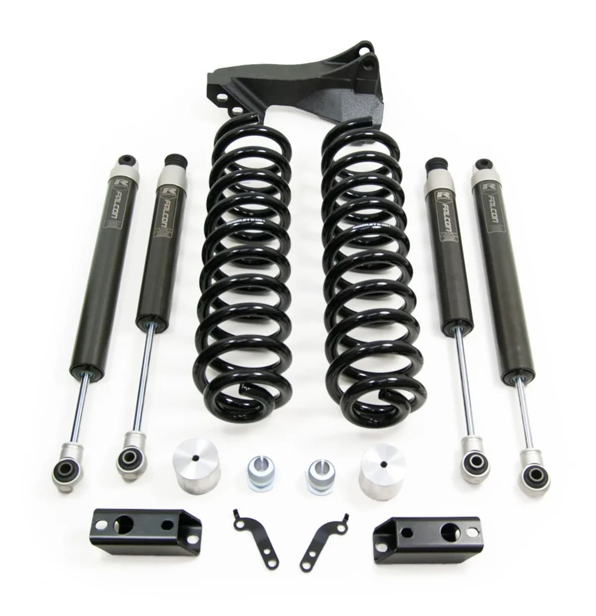 2.5" Coil Spring Front Lift Kit W/Falcon 1.1 Monotube Shocks Front/Rear - Ford Super Duty Diesel 4WD 2020-2023