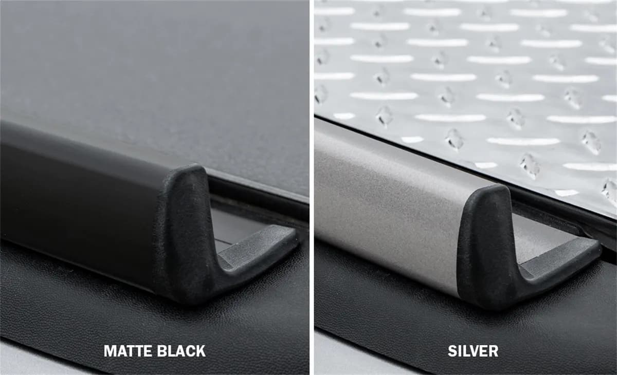 2023 Jeep Gladiator 5ft Box (Bolt On) Matte Black Adarac Aluminum Utility Rails