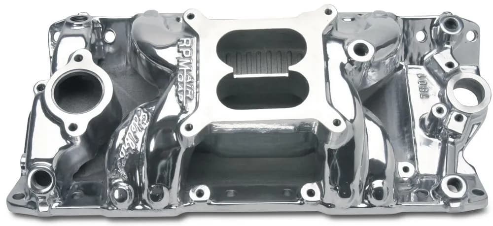 Edelbrock 75011 Performer RPM AIR-Gap Small Block Chevy Polished Intake Manifold
