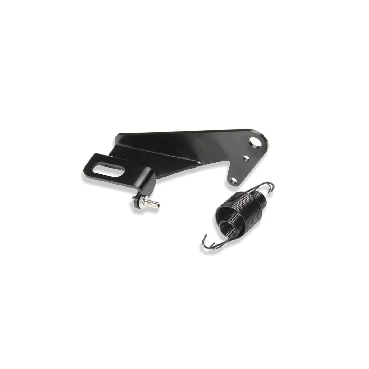 Throttle Cable Bracket; Fits w/Holley Sniper; Stainless Steel; Black Finish;