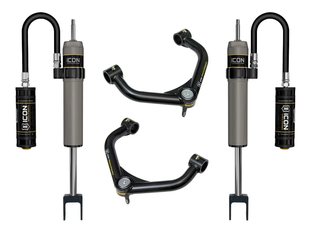 ICON 2011-2019 GM 2500/3500 HD, 0-2” Lift, V.S. 2.5 Aluminum Series Shock System, Remote Reservoir, Tubular