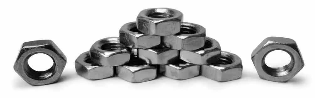 Nuts Bulk Jam 7/8-14 LH 12 Pack Grade 2 Plated Zinc Silver