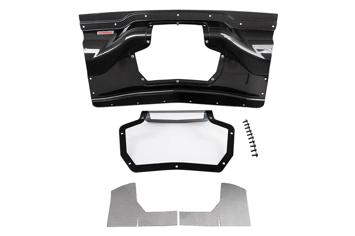 Corsa Performance C8 Corvette Carbon Fiber Trunk Panel with Polycarbonate Window