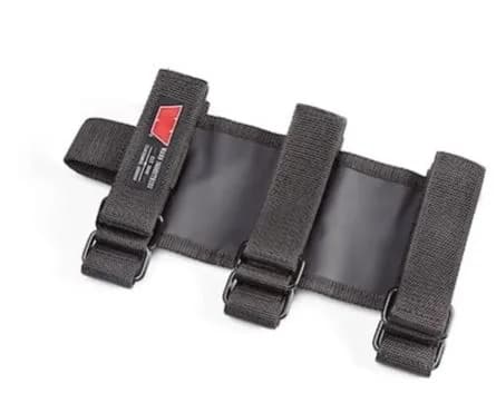 WARN - Roll Bar Mount; 3 Velcro Straps; Holds 1 Pound to 5 Pound Bottle; Black; Vinyl