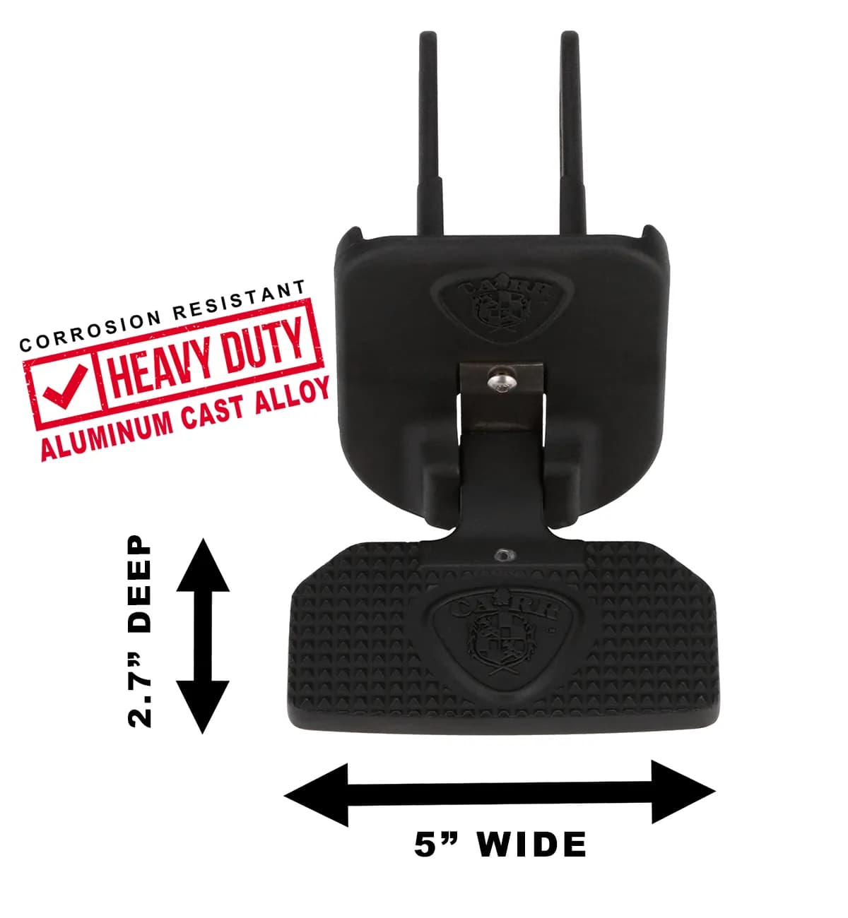 CARR - 183252 - HD Universal Hitch Step; Fits 2 in. Receiver; Black; Black Out; Single