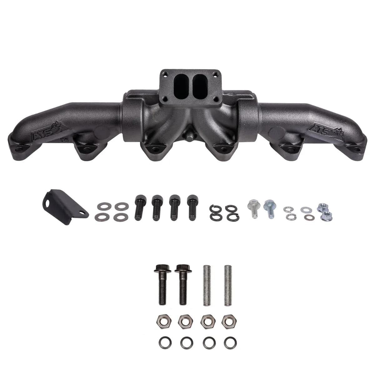 ATS Pulse Flow Exhaust Manifold Kit Fits 1994-2002 5.9L 12V 24V Cummins 3-Pc T4 With Optional Gaskets Premium Hardware