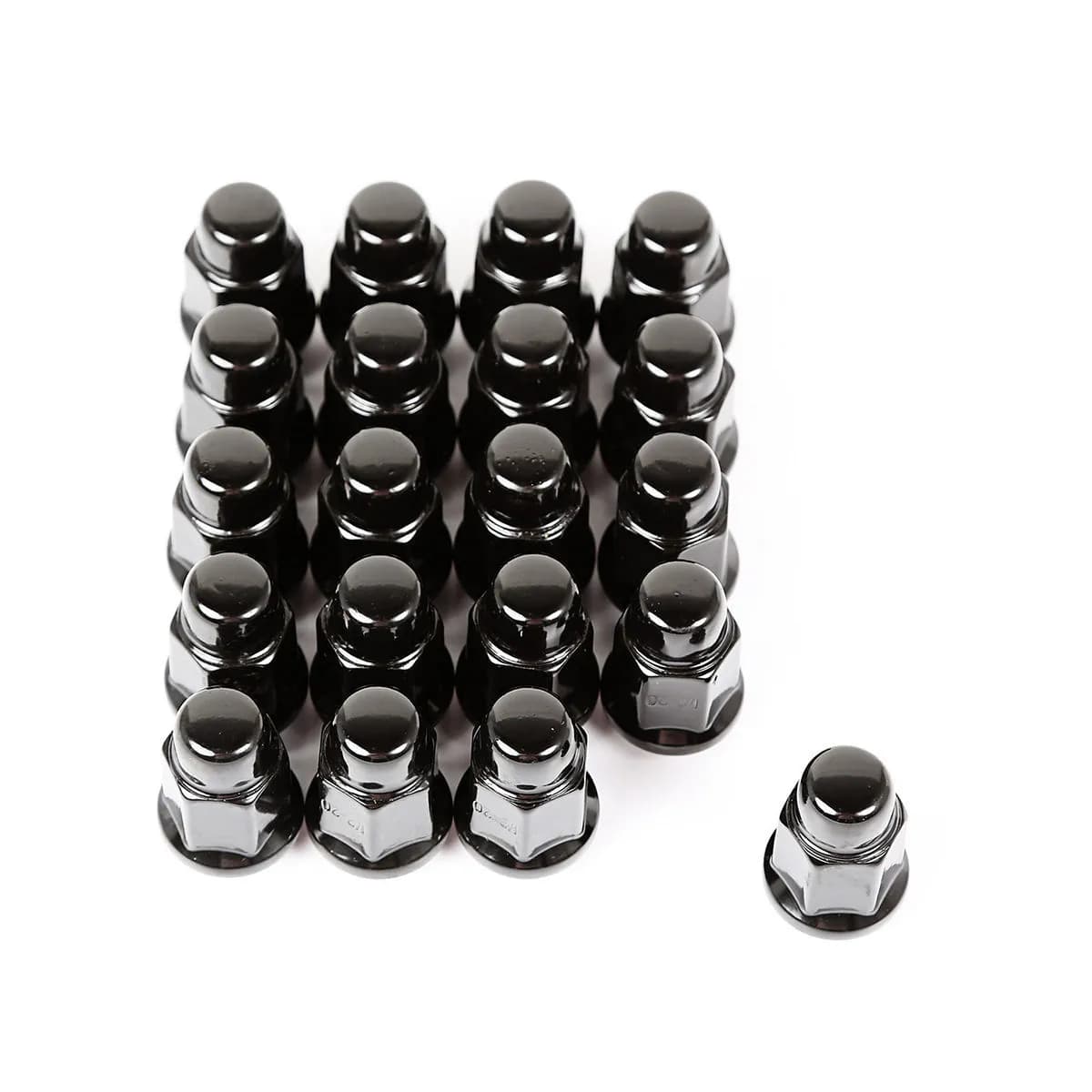 Rugged Ridge 1/2x20 Closed End Lug Nuts, Black 20 pieces - JK/TJ