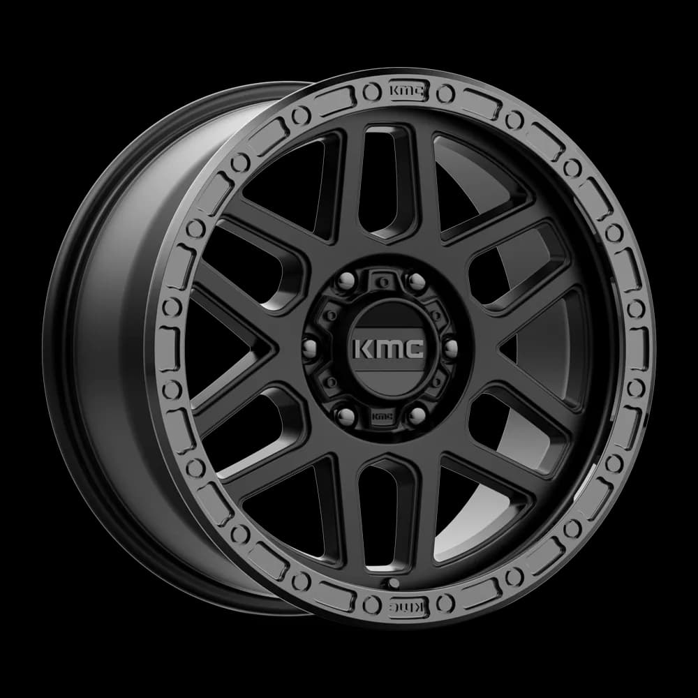 Km544 17x9 6x139.70 Satin Black w/ Gloss Black Lip (18 Mm)