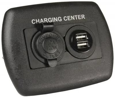 12v/Usb Charging Center Black