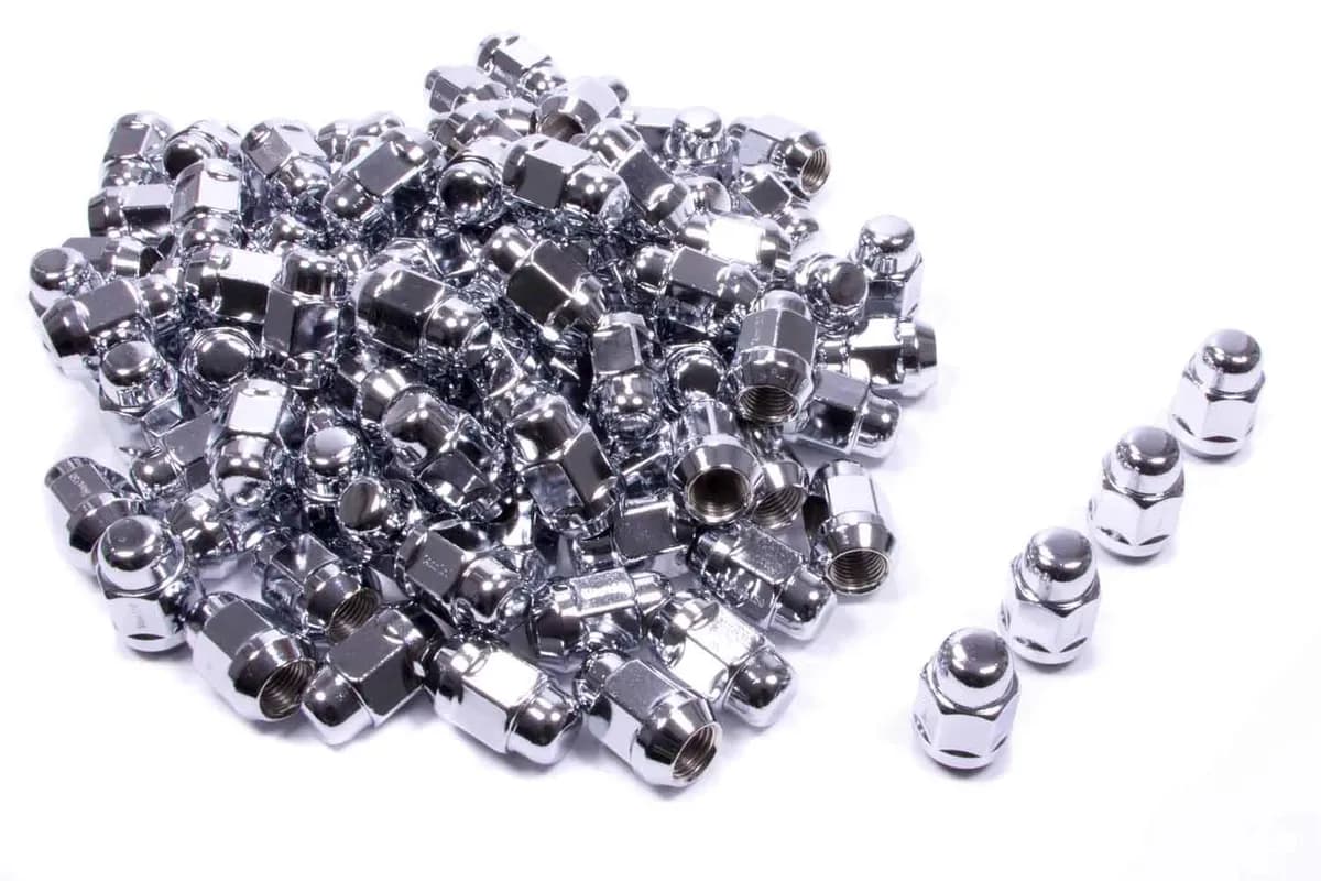 Acorn Bulge Lug Nut 13/16" Hex 7/16"-20 Chrome Bulk 91178