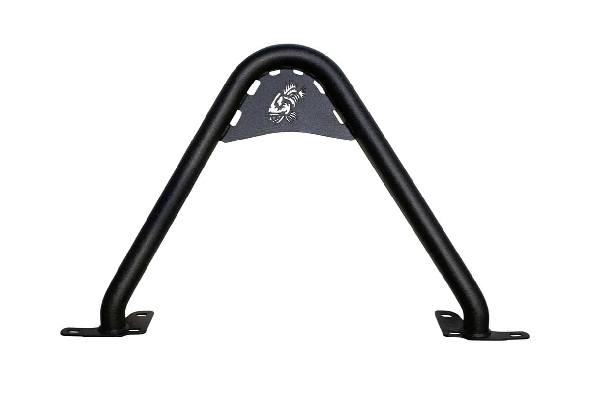 Black Matte Finish;Steel Construction;Bar is 2 in outside diameter;Installs as an accessory to the Factory Modular Steel Bumper