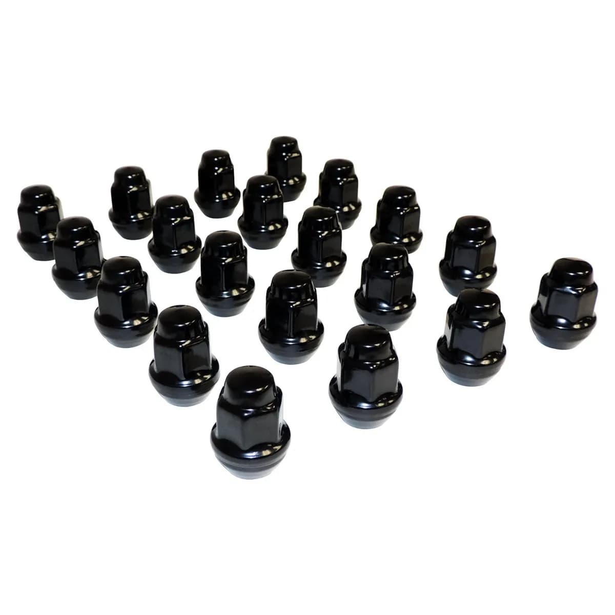 Lug Nut Kit 2007-2015 JK Wrangler; 1997-2006 TJ Wrangler; 1987-1995 YJ Wrangler; 2005-2010 WK Grand Cherokee; 2005-2010 WH (Europe) Grand Cherokee; 1999-2004 WJ Grand Cherokee; 2001-2004 WG (Europe) Grand Cherokee; 1993-1998 ZJ Grand Cherokee; 199