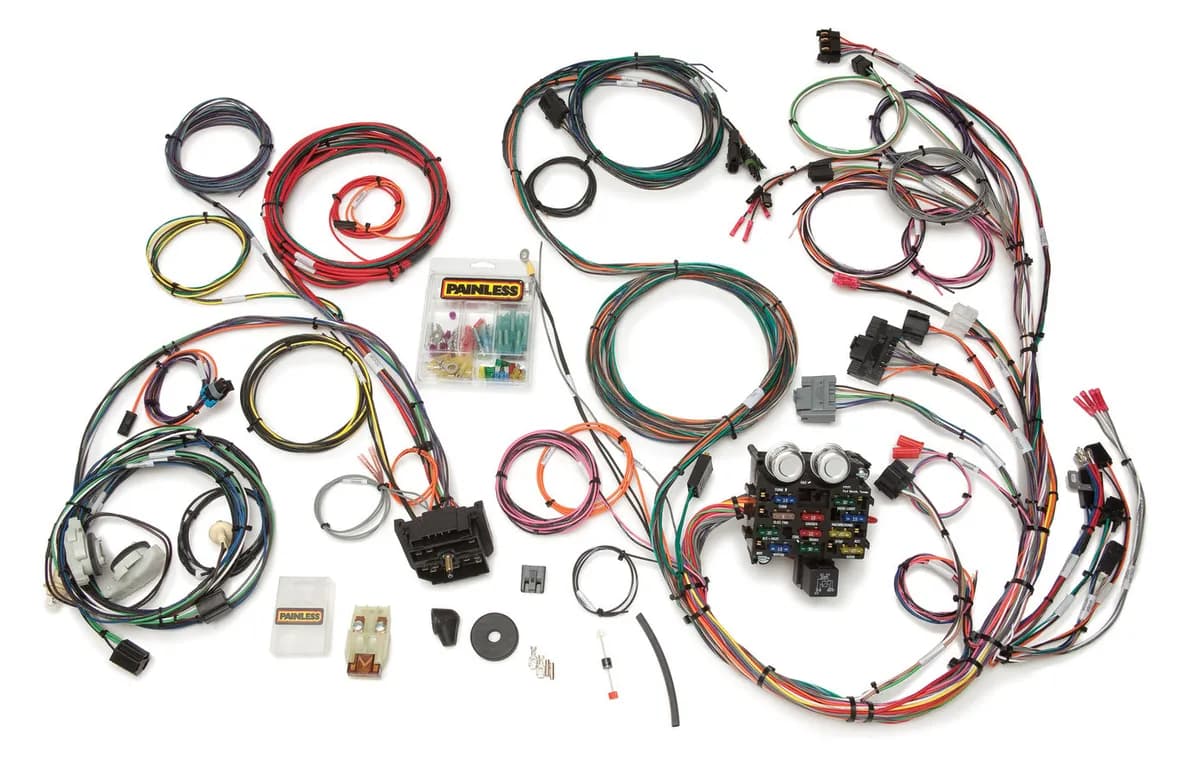 23 Circuit Direct Fit Harness; Incl. Connectors/Fuses/Flashers/Relays;