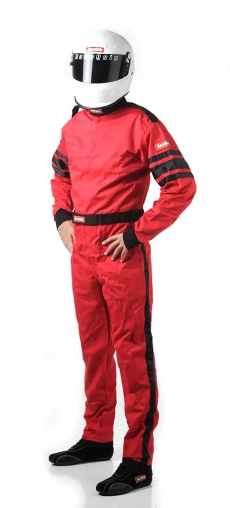 One Piece Single Layer Racing Driver Fire Suit; Sfi 3.2a/ 1 ; Red 2xlarge
