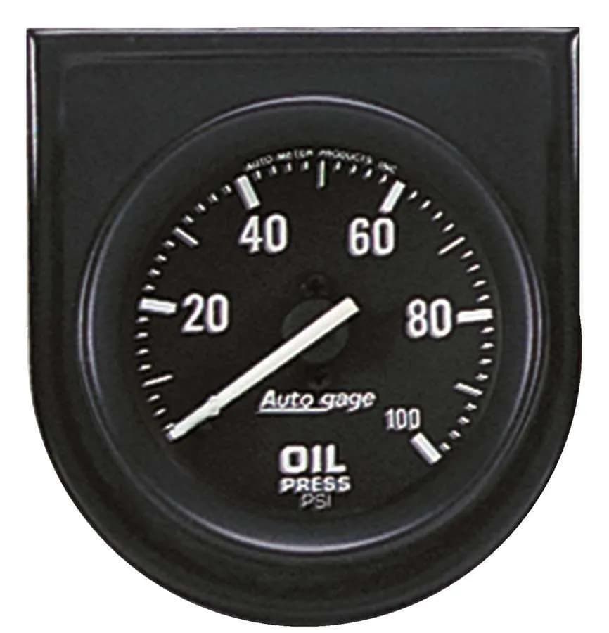 Gauge Console, Oil Press, 2", 100psi, Blk Dial, Blk Bezel, AutoGage