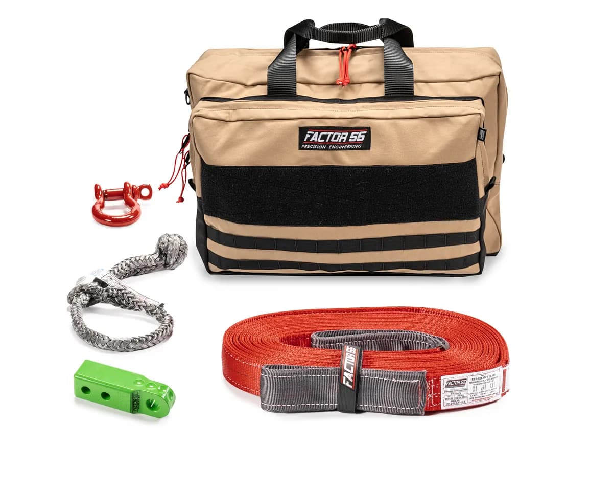 Factor 55 00485-08-Large Owyhee Recovery Kit (Green Hitchlink And Large Bag)