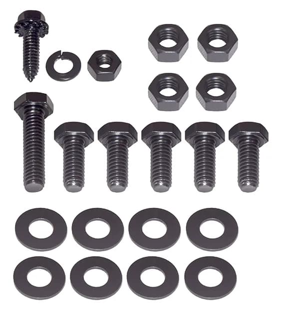 7686 CJ Battery Tray With Support Arm Black Powder Coat Stainless Steel