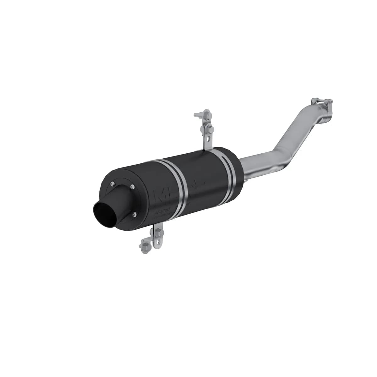 ATV Exhaust System With Performance Muffler; Slip On; 1.75 in. Inlet; 4.25 in. Diameter Body; Packed Muffler;