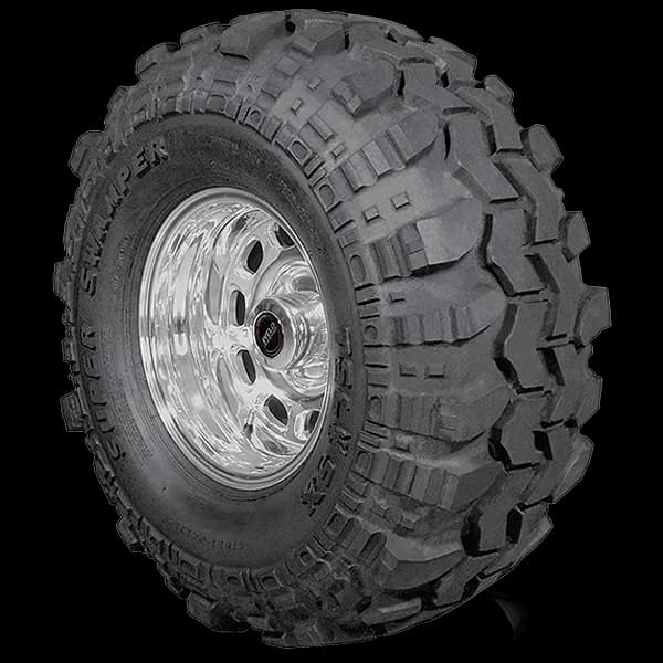 29x10.5015lt 4 Ply Black Sidewall Super Swamper /Tslsxpolytubelessbias/Belt