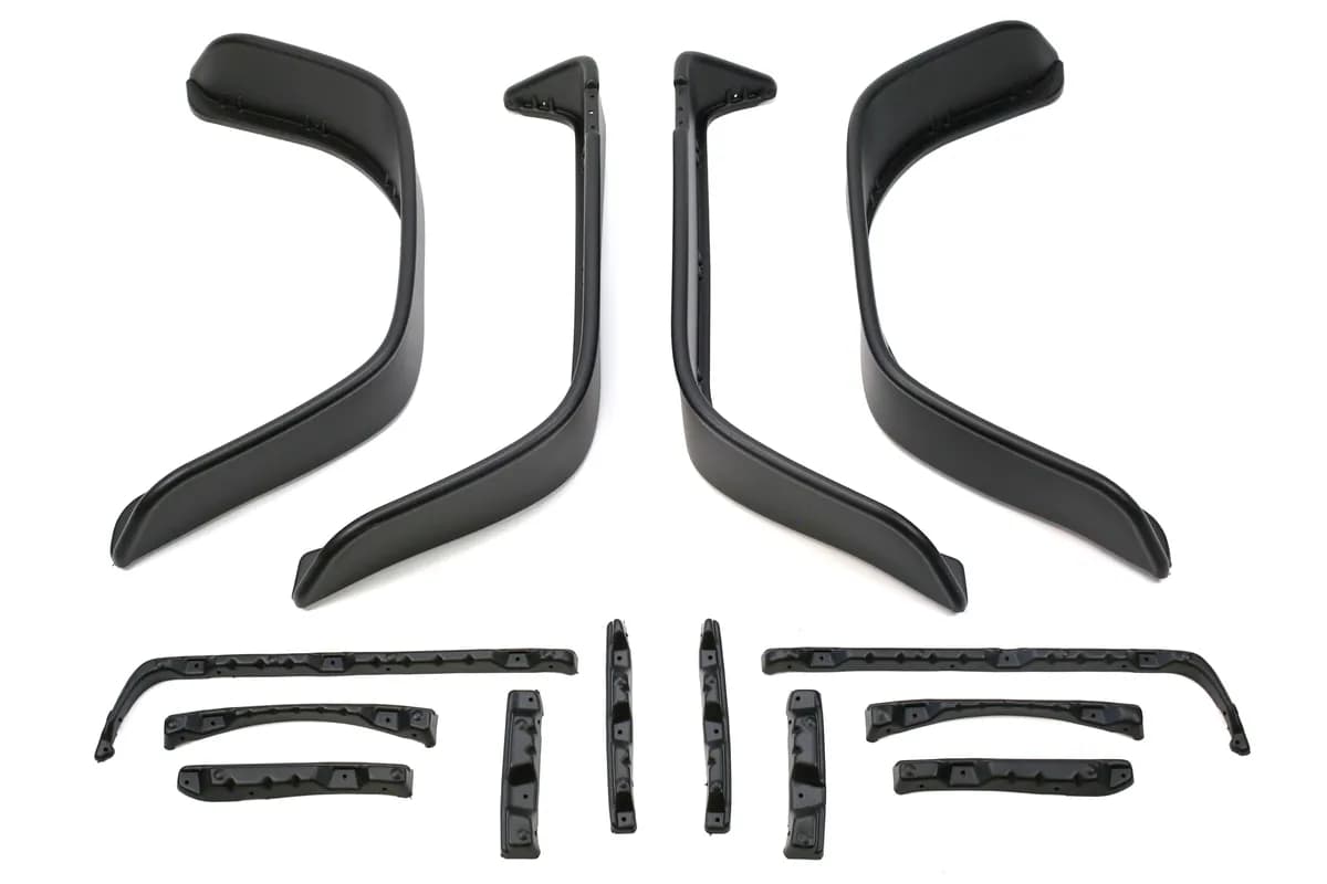 Bushwacker Flat Style Fender Flare Set Matte Black - LJ/TJ
