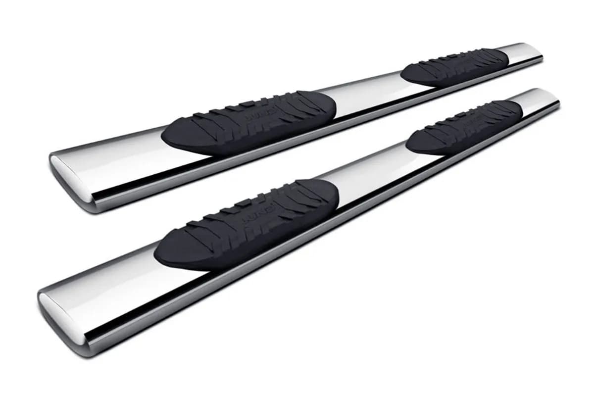 15c F150 Supercrew 5in Oval Nerf Bars Straight Stainless Steel