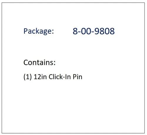 12in Click-In Pin
