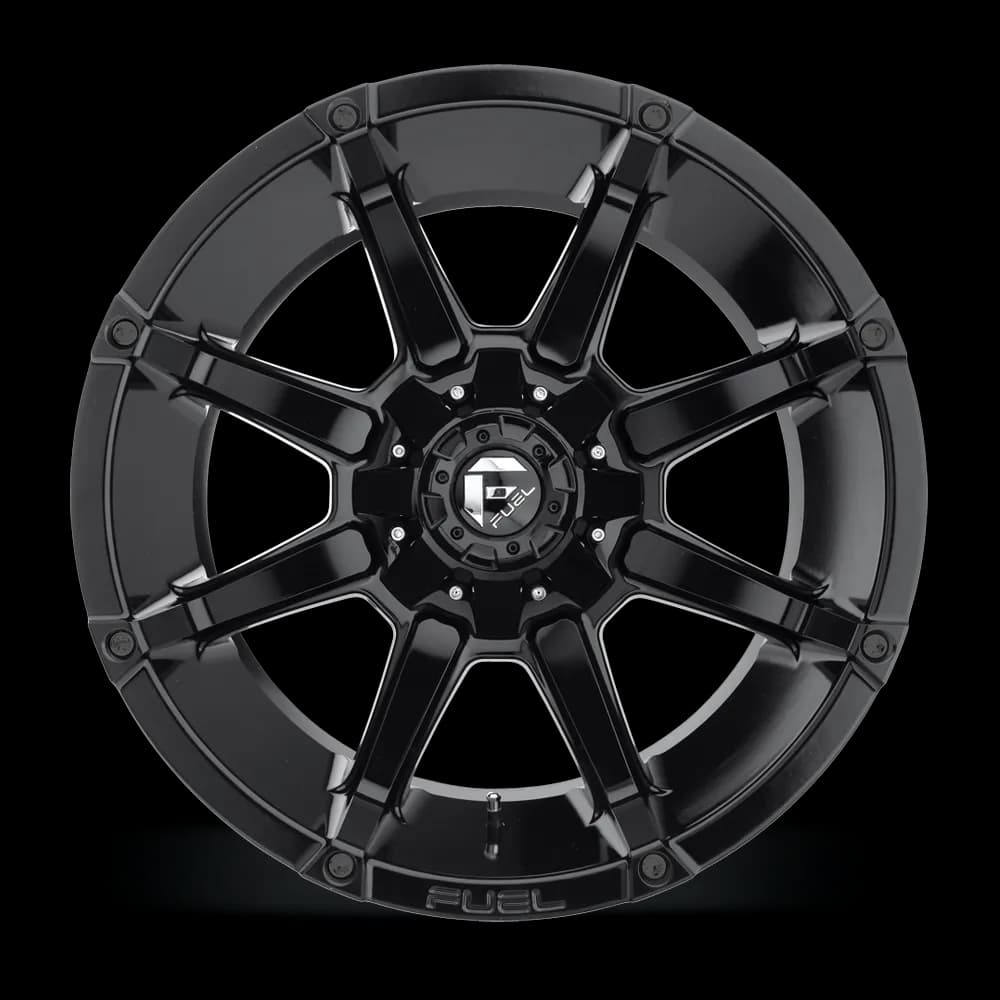 Aluminum Wheels 20X10 Coupler D575 5 On 114.3/5 On 127 Gloss Black 78.1 Bore -24 Offset 8 Spoke Fuel Off Road Wheels