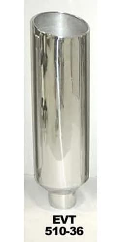 Exhaust Stack Pipe 5 in OD x 10 in OD x 36 in L 10 in Tip Clamp On Hardware Not Incl Polished 304 Stainless Steel Pypes Exhaust