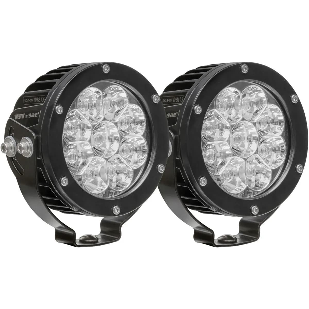 Axis LED Auxiliary Light 4.75in Spot W/3w Osram (Set of 2) Black (Wiring Harness & Brackets Incl)