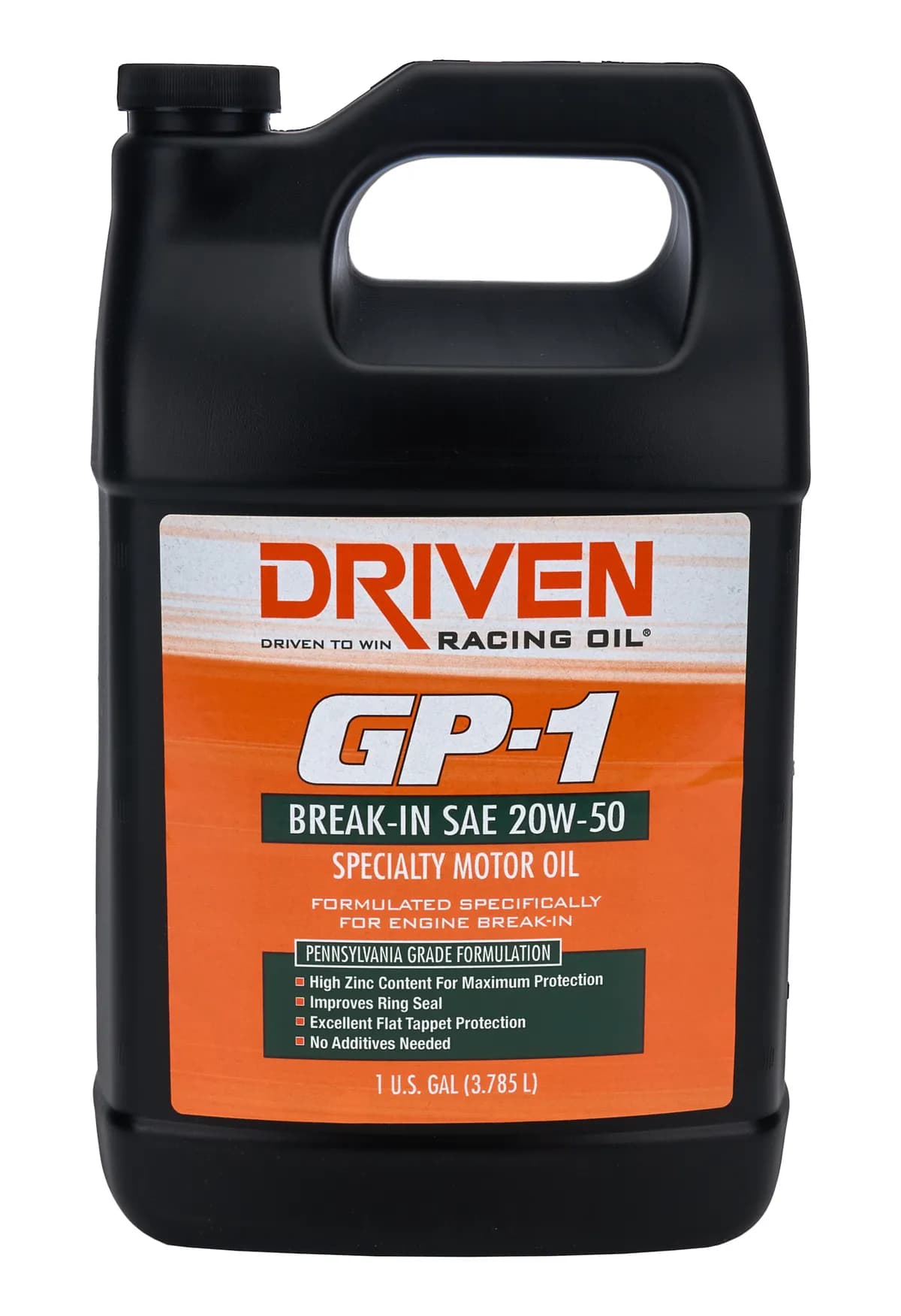 Driven Racing Oil, LLC 19556 GP-1 Conventional Break-In 20W-50 Gallon