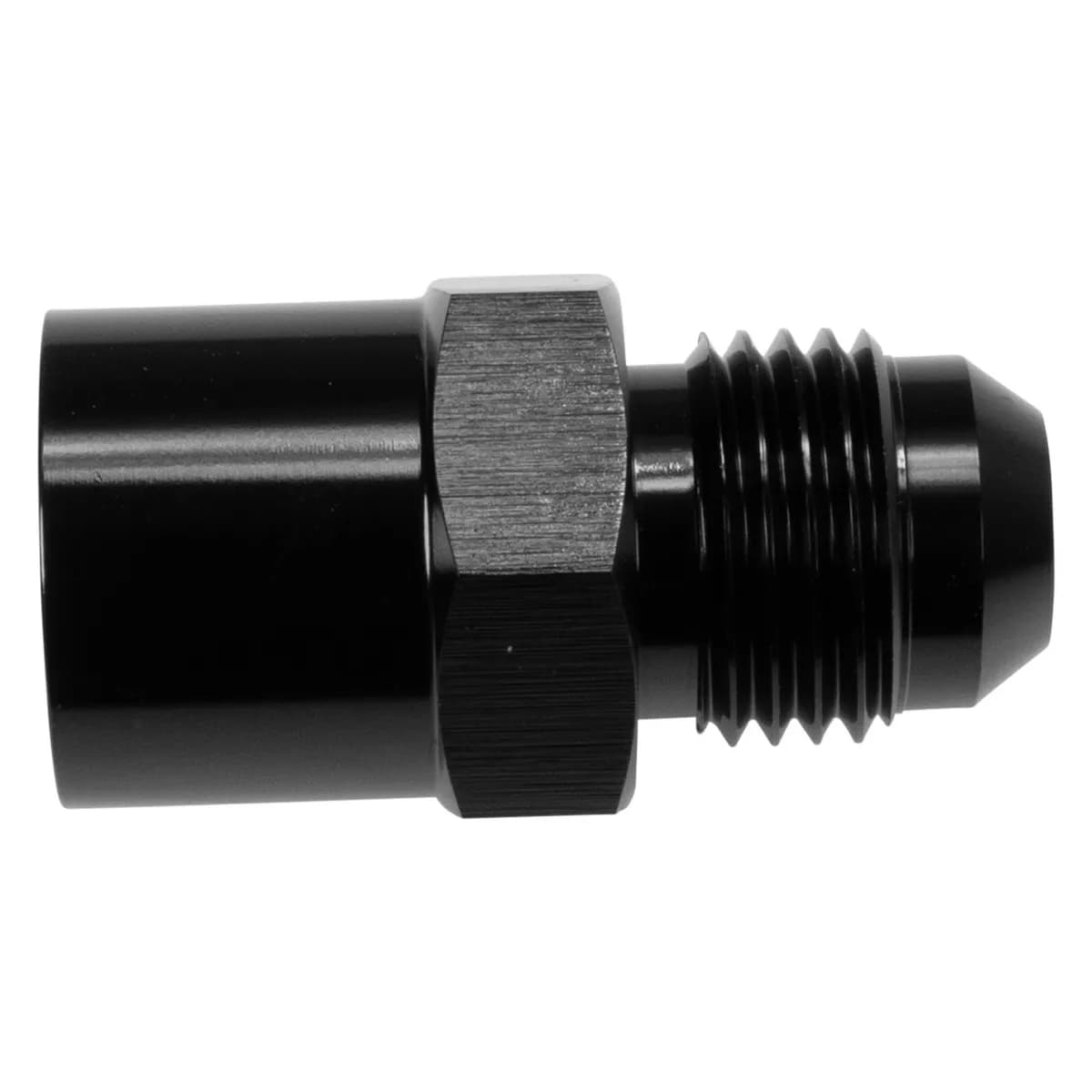 Adapter Fitting M14 X 1.5 Female Oring Port To 6 An Flare Black Anodize