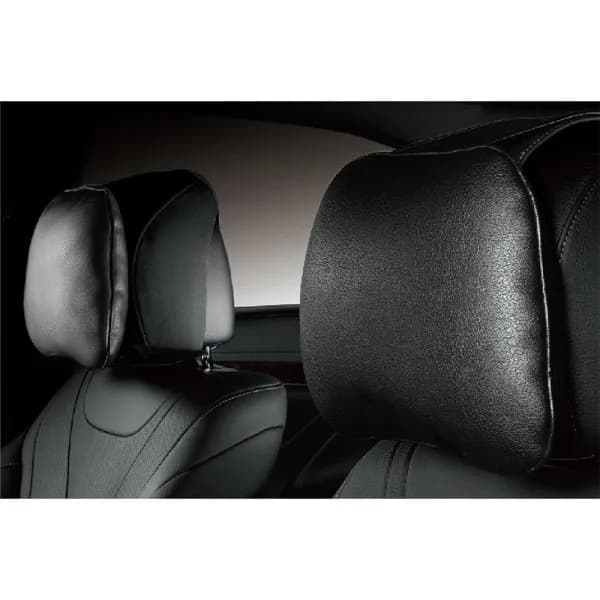 Leather Headrest Black 1pc