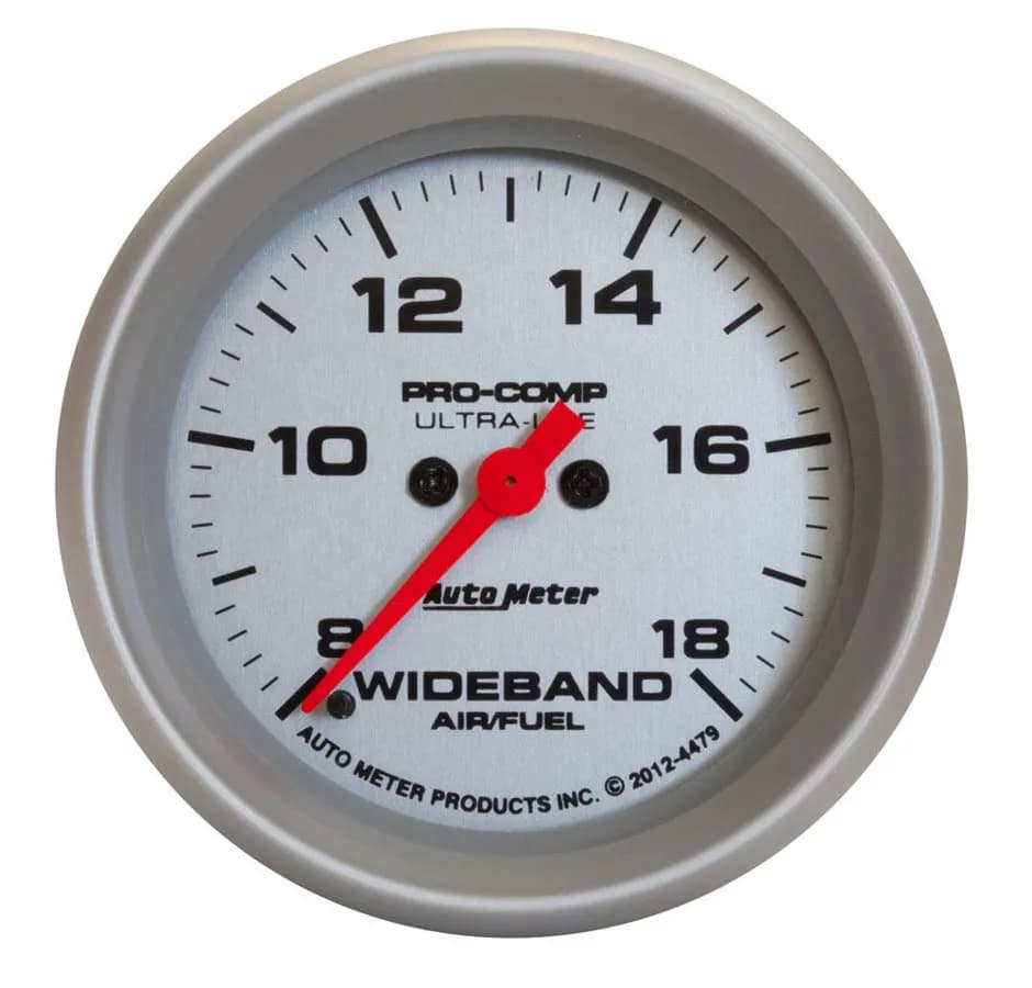 Gauge, Air/Fuel Ratio-Wideband, Analog, 2 5/8", 8:1-18:1, Stepper Motor, Ultra-Lite