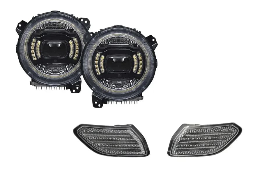 Diode Dynamics Elite LED Headlights w/ LED Sidemarker Package - JT/JL