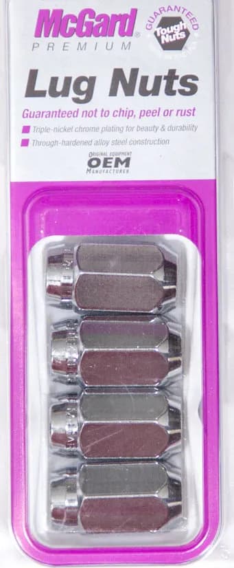 Hex Lug Nut 7/1620 Cone Seat 13/16 Hex 1.5 in Oal Chrome (4 Pk)