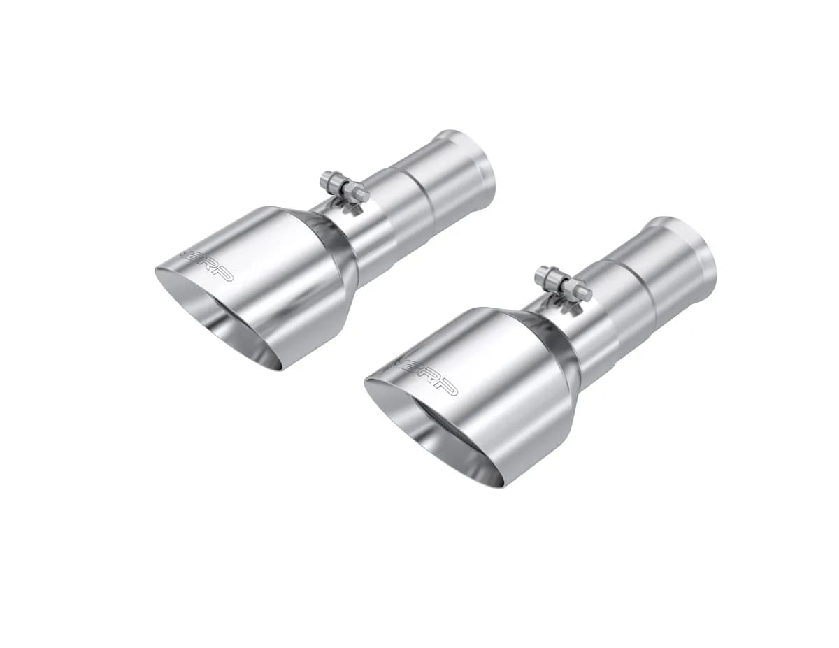 Armor Pro Exhaust Tip; 3 in. Inlet Diameter; 5 in. Outlet Diameter; Dual Wall; Angle Cut; T304 Stainless Steel; Sold In Pairs;