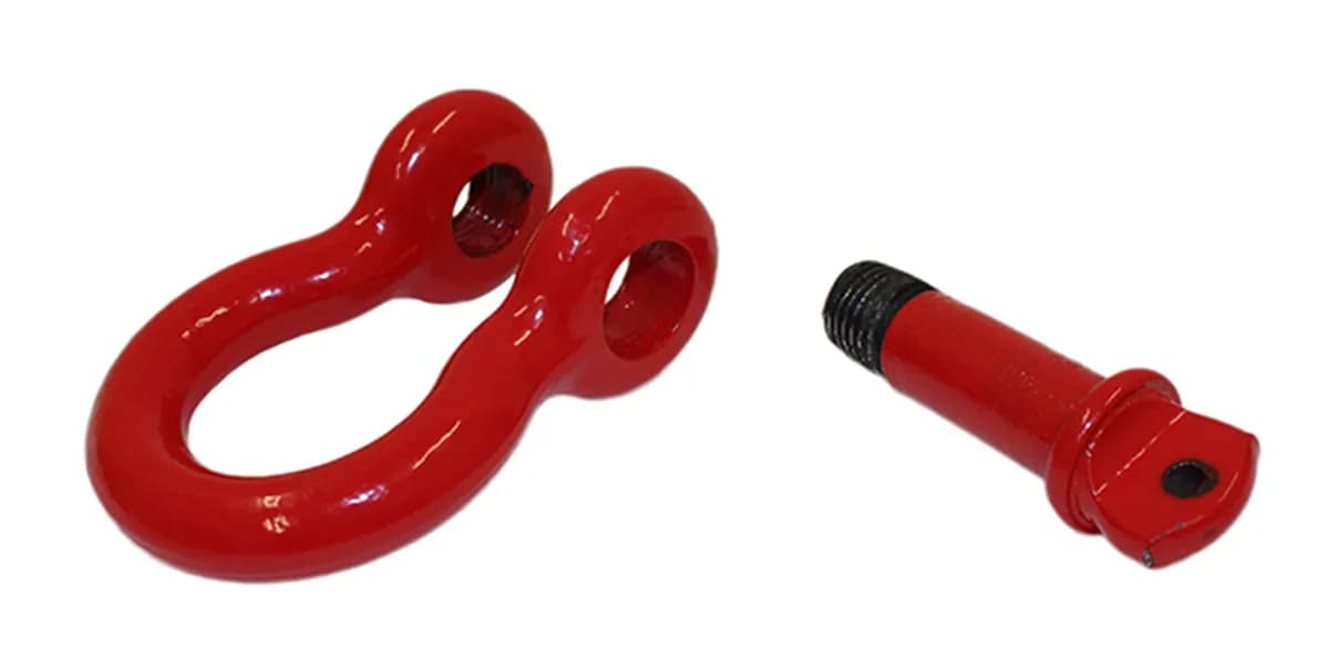 Fishbone Offroad FB21038 Red 3/4 in. D-Ring Set FB21038