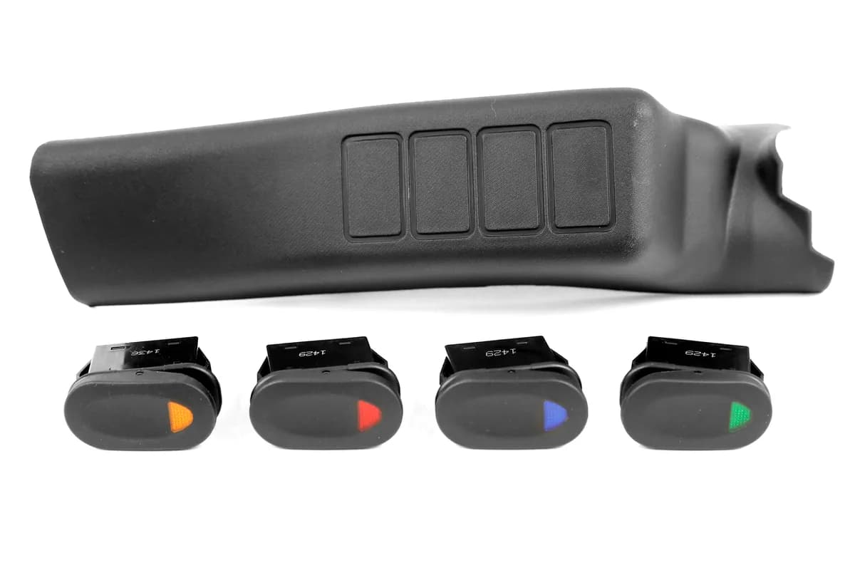 Apillar 4 Switch Pod Kitblackleft Side1116 Jeep Wrangler(Jk)