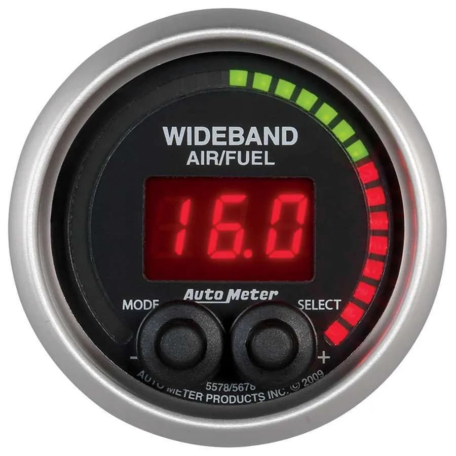 Gauge, Air/Fuel Ratio-PRO, 2 1/16", 10:1-20:1, Digital w/ Peak & Warn, Elite