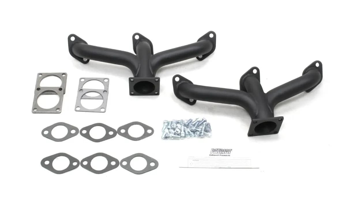 Patriot Exhaust Ford Flathead Engines, 1 3/4" Tight Tuck Header with Hi-Temp Black Coating - H8090