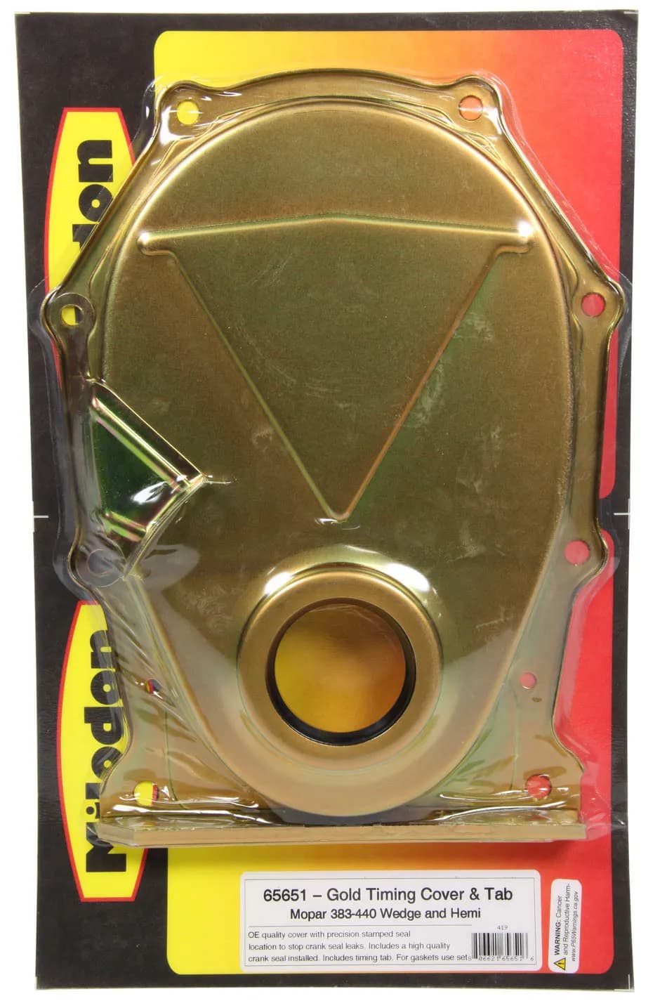 Bb Mopar Gold Timing Cover