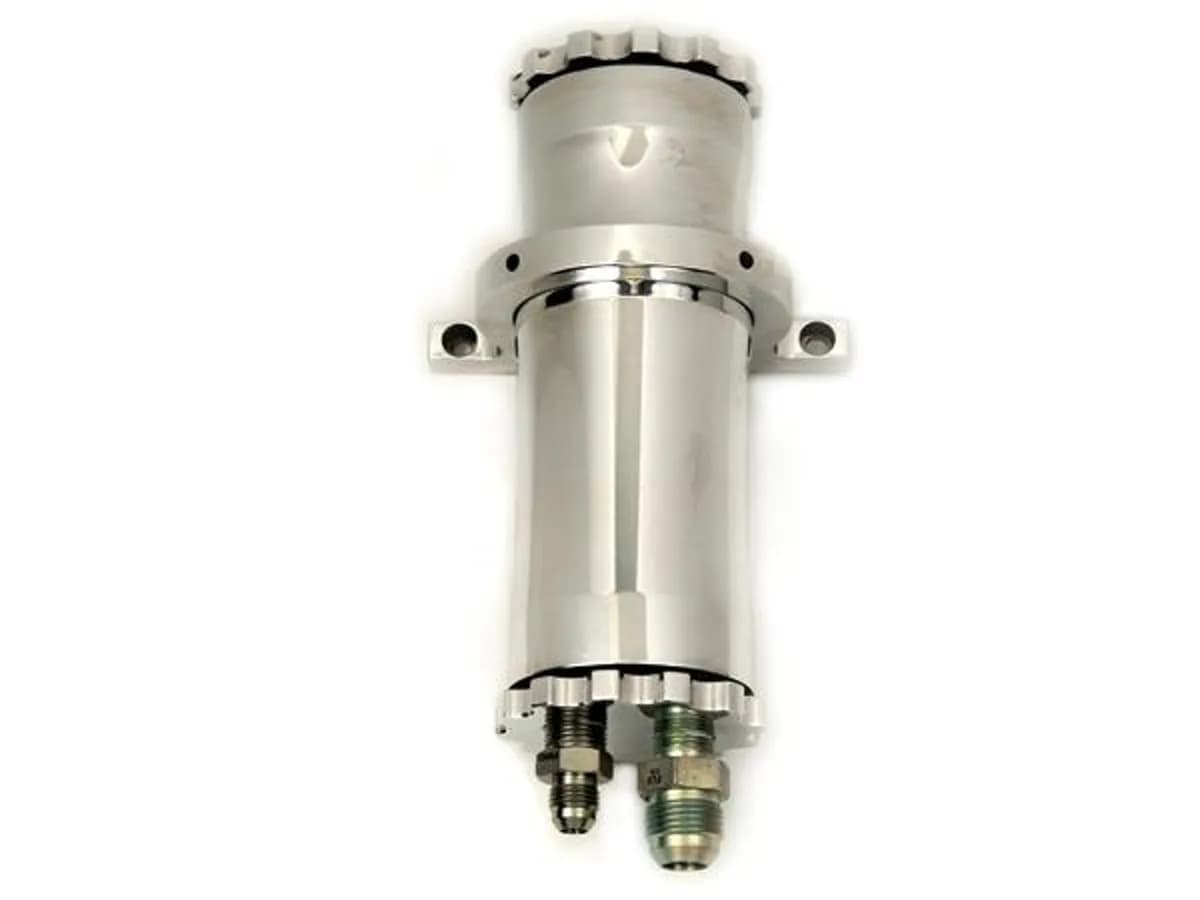 Power Steering Pump Reservoir - Remote - Aluminum - Polished - 8020790