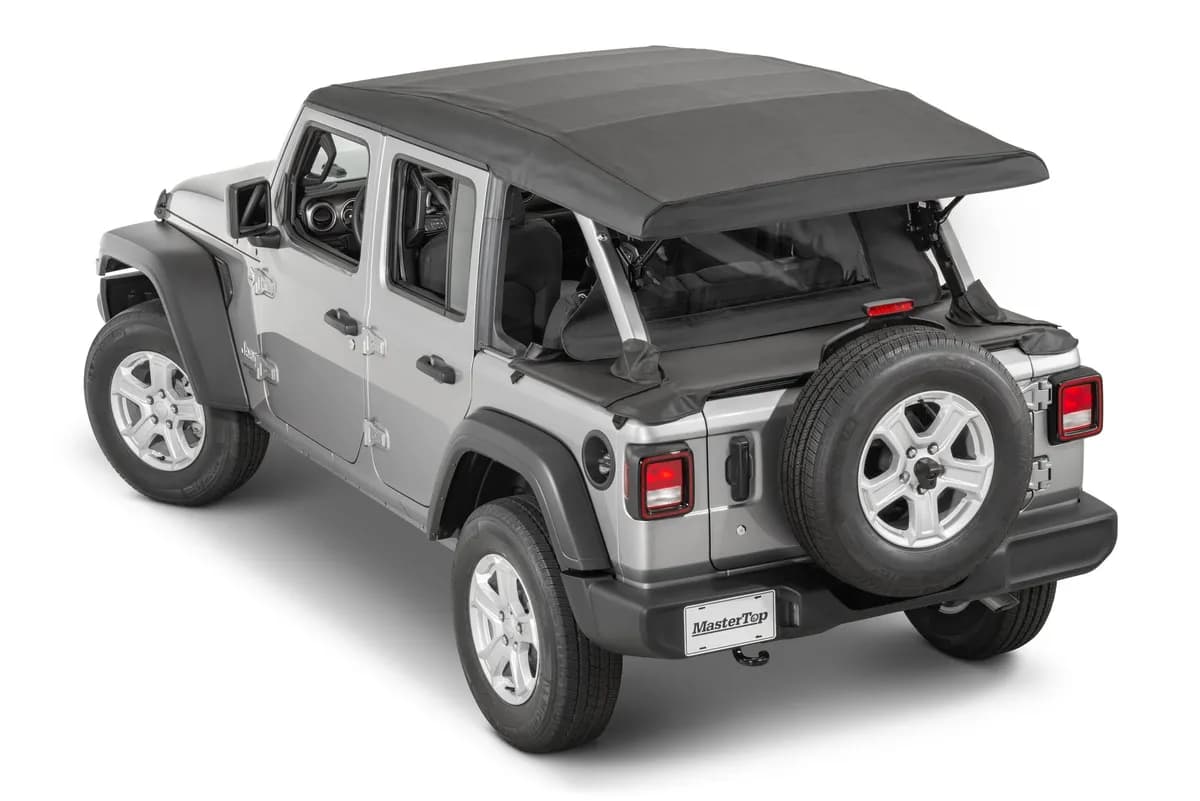 Jeep JL WindStopper/Tonneau Cover Combo 18-2024 Wrangler JL 4 Door Hard Top Black Diamond MasterTop